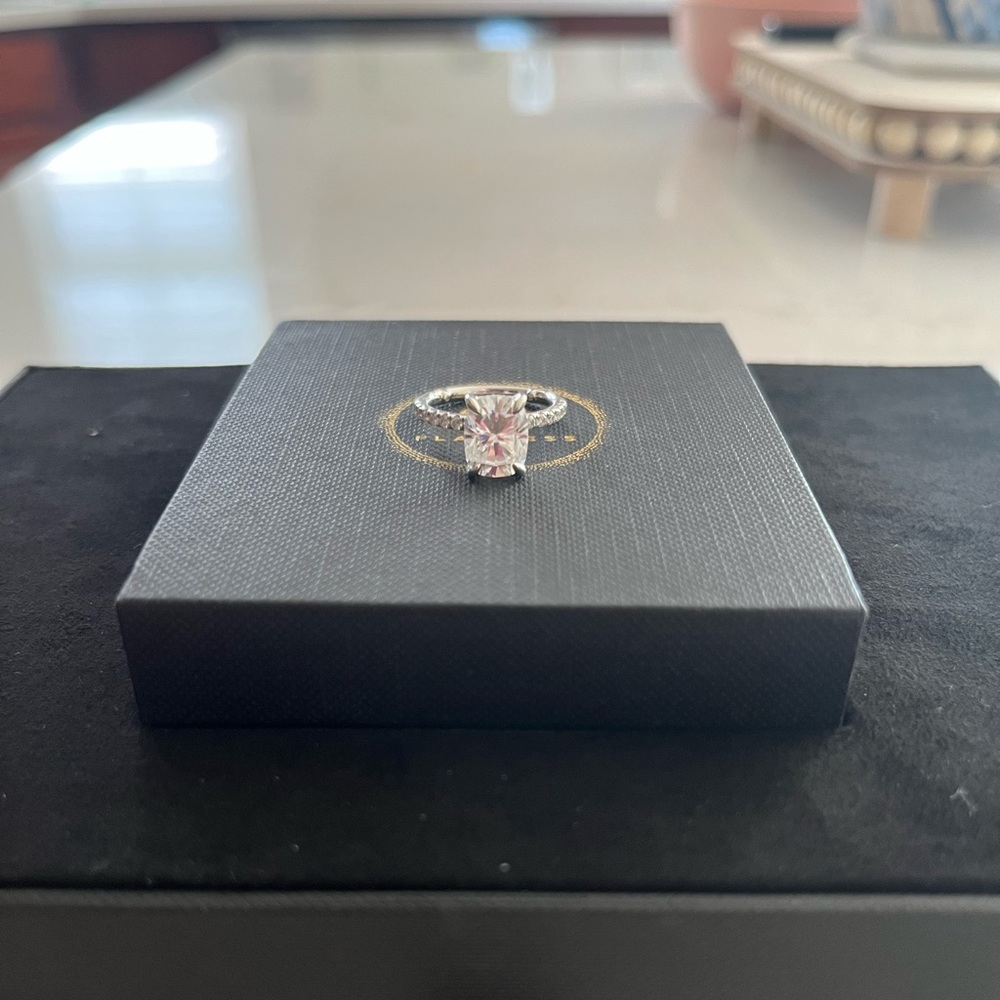 *SOLD* 2.5 Ct elongated cushion engagement ring